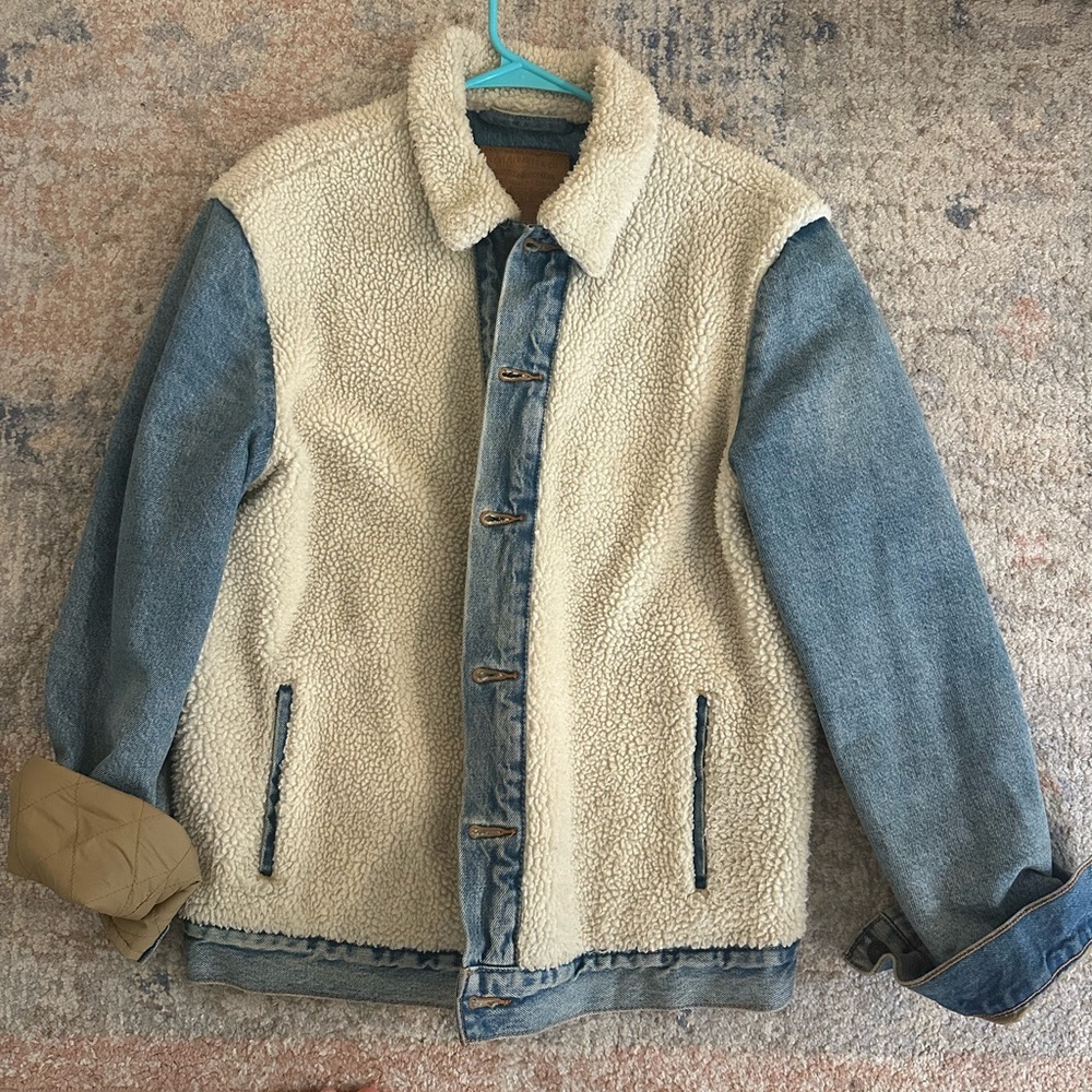 Levi's Blue Denim and Cream Sherpa Jacket